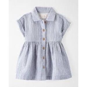 Little Planet by Carters Organic Cotton Blue Pinstripe Gauze Dress 12M